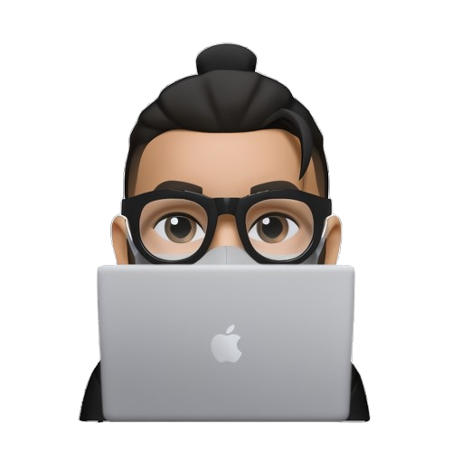 Person peeking from behind of a laptop.